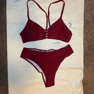CUPSHE deep red - Brand New - bikini! It’s swim season!